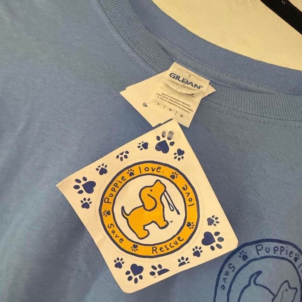 Gildan Women's Blue T-shirt - Picture 4 of 4
